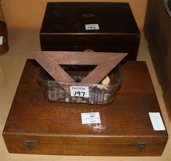 Canteen of cutlery, box etc